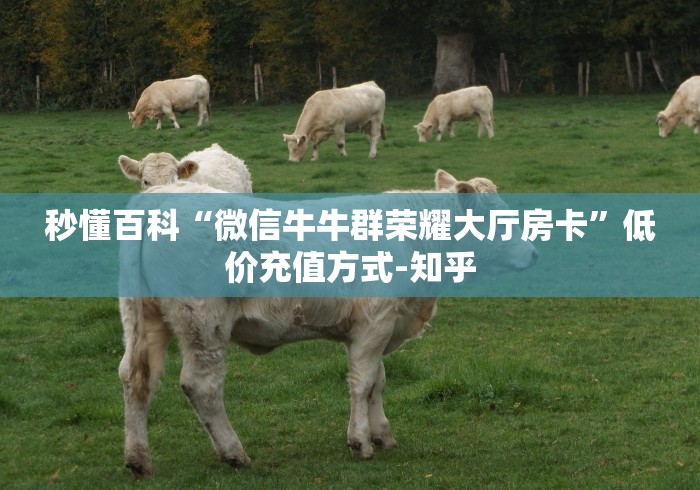 秒懂百科“微信牛牛群荣耀大厅房卡”低价充值方式-知乎 秒懂百科“微信牛牛群荣耀大厅房卡”低价充值方式-知乎